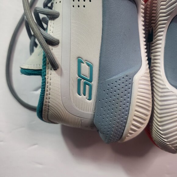 Under Armour 3Zero 3 GS HAlo Gray Teal SC Curry Basketball Shoe Size 12K - Picture 6 of 13